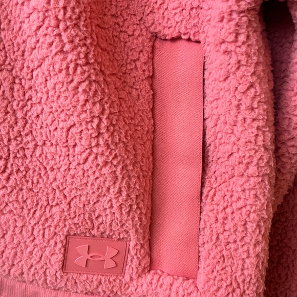 Under Armour Legacy Sherpa Full-Zip Jacket in Deco Rose, size Medium - Picture 3 of 8